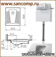 Чаша Генуя (унитаз) в полной комплектации