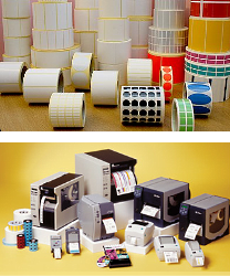 Расходные материалы: чековая лента и термоэтикетка.